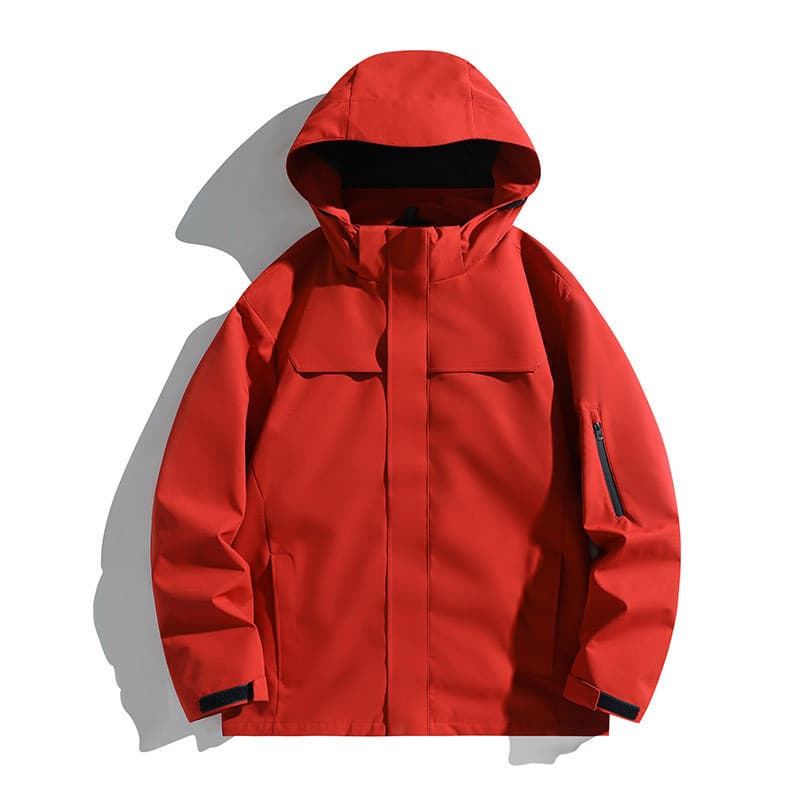 10 cores 2026 ao ar livre com capuz único Chong impermeável Casual macacão com capuz jaqueta masculina pode abrir dois