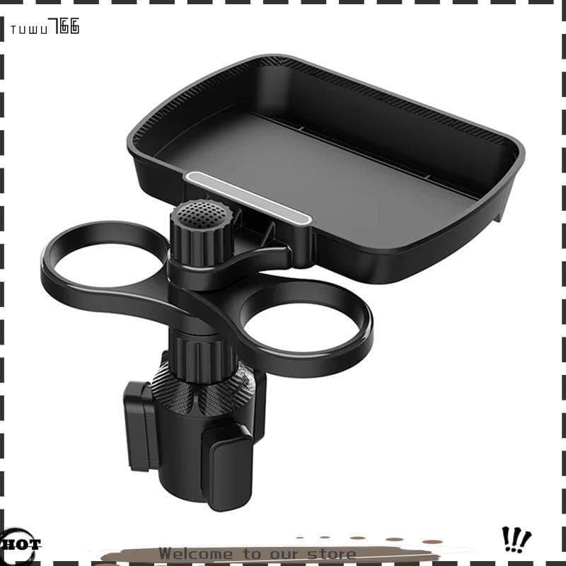Expansor De Porta-Copos Duplo Ajustável Para 360 ° Suporte De Copo Multifuncional Giratório Assento De Carro , Bandeja L