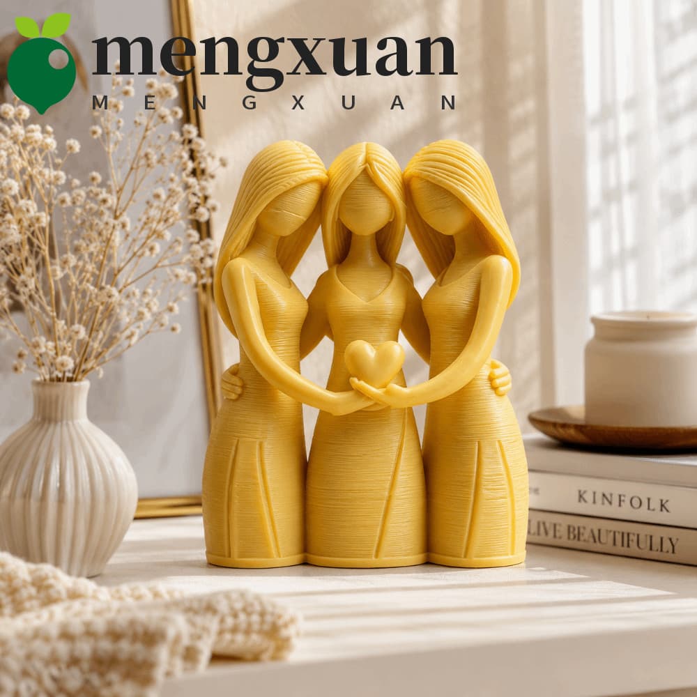 Escultura De Família , Ornamentos De Mesa Criativos , Estatueta De Mãe E Filha , Estátua De Abraço Impressa Em 3D Doce