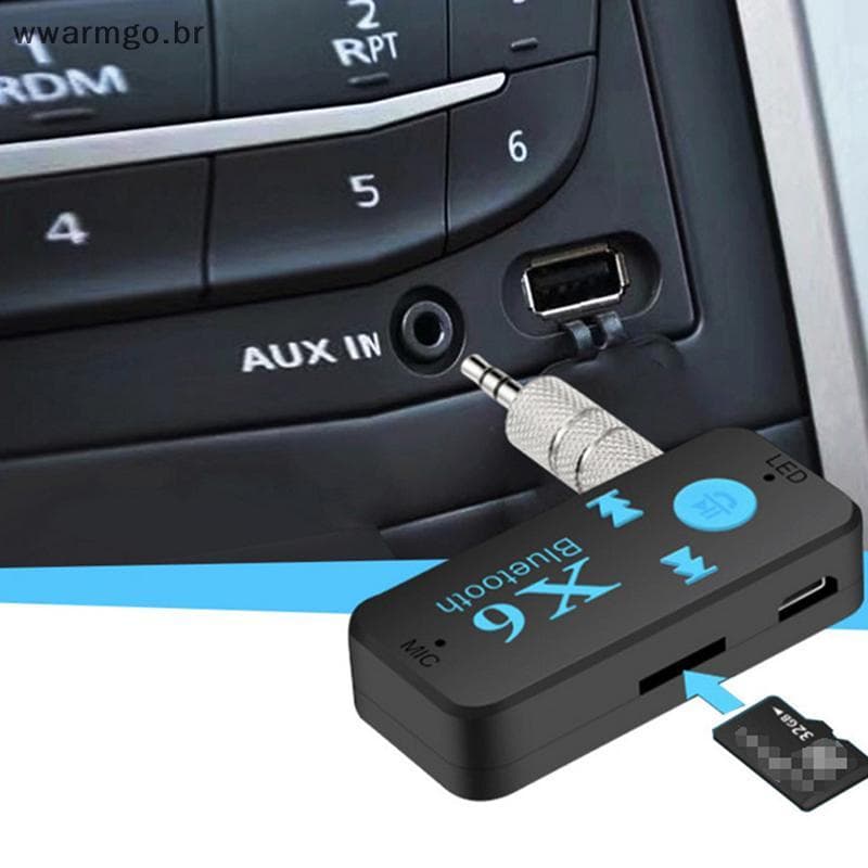 Receptor Bluetooth Sem Fio WWARM X6 Jack De 3.5 Mm AUX Áudio Estéreo Música MIC Adaptador Para Carro