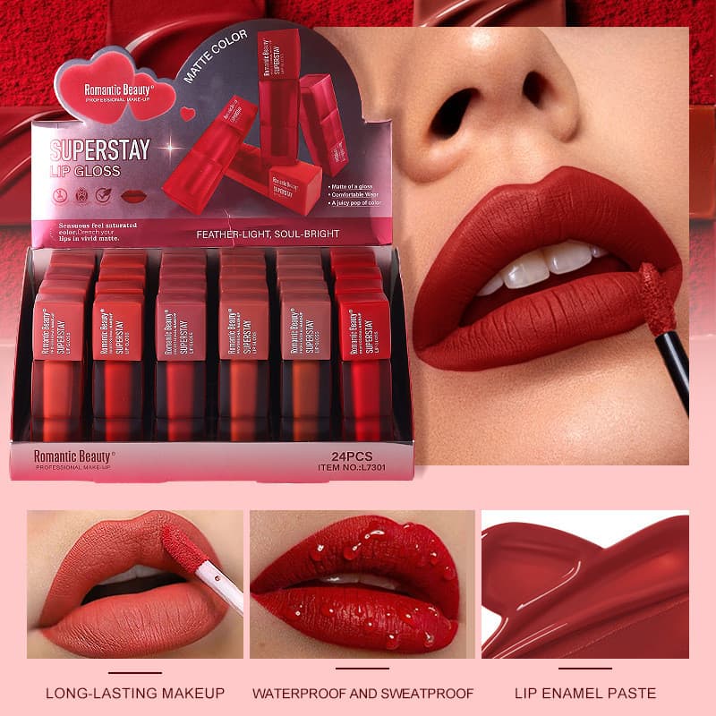 Batom Matte Aveludado | Cor Intensa, Longa Duração | Dia a Dia, Ocasiões Especiais | Presente Perfeito