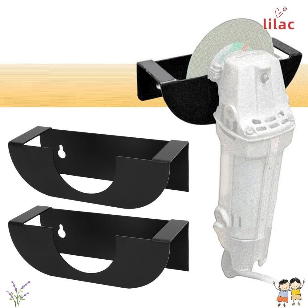 LILAC 2pcs Suporte Para Rebarbadora , De Montagem Em Parede Multifuncional Leve , Preta