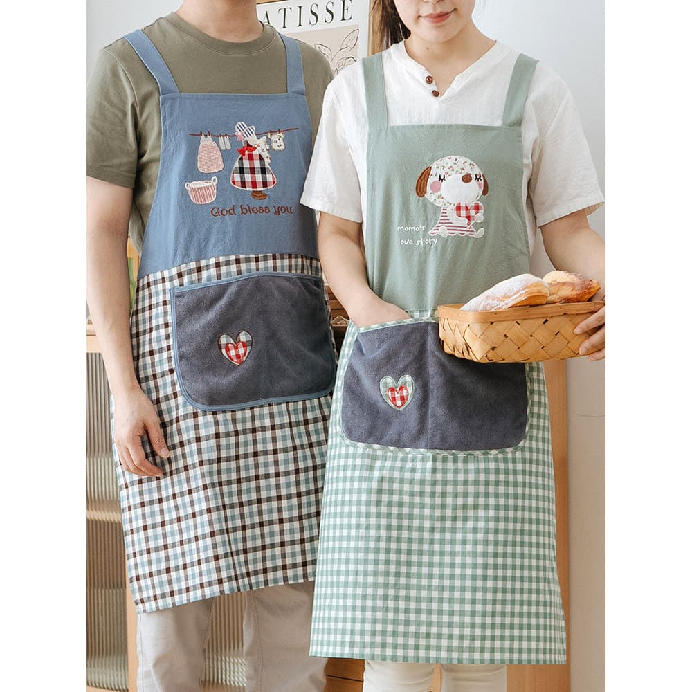 Versão coreana Anti-incrustante à prova de óleo cozinha doméstica mão-limpeza personalidade moda criativa bonito colete
