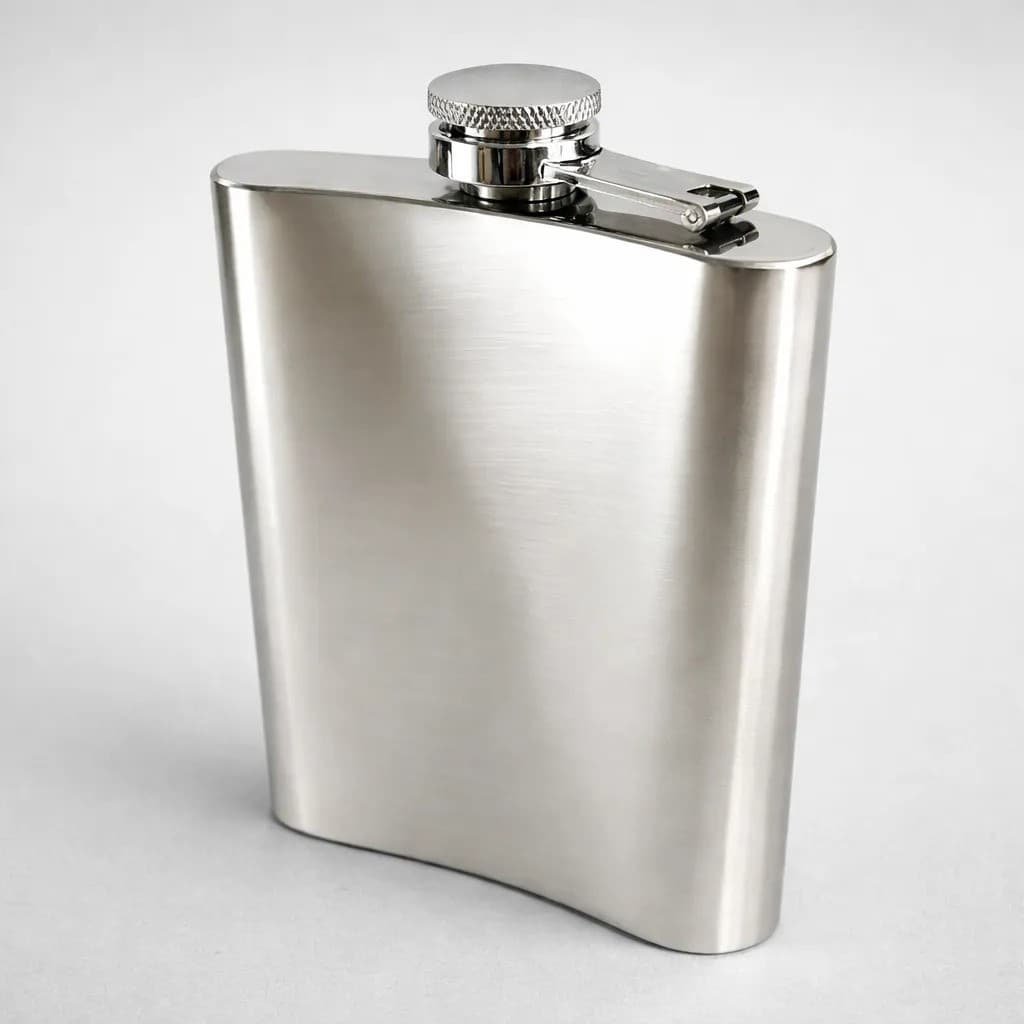 Cantil Inox Porta Bebidas De Bolso 256 ML Garrafinha