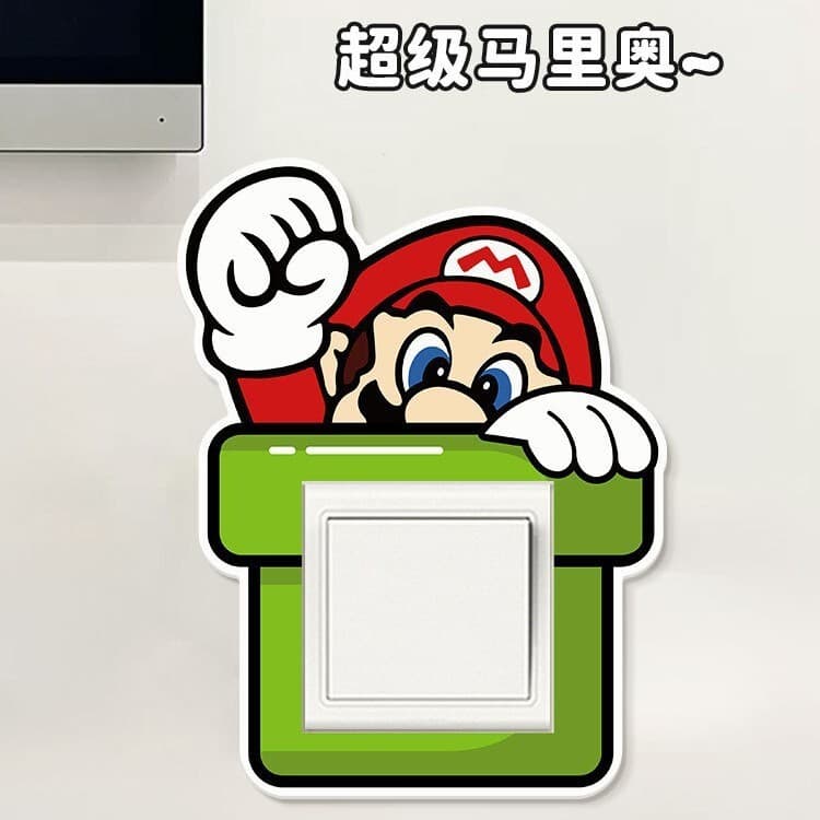 Criativo interruptor doméstico quadro capa bonito dos desenhos animados decorativo adesivo de parede avançado tomada cap