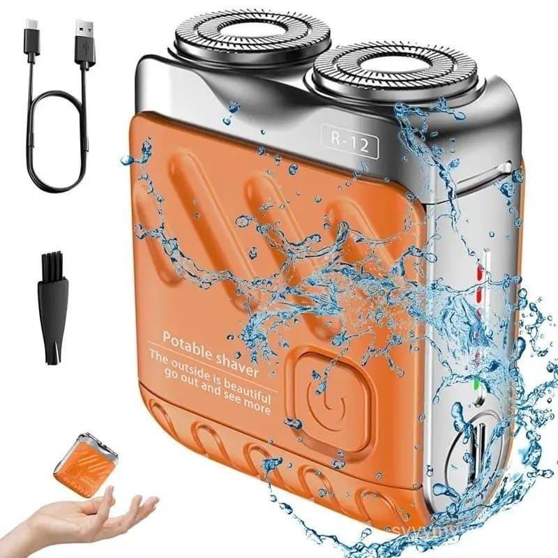 Mais Vendido: Mini Barbeador Elétrico Masculino R-12, Barbeador Elétrico Portátil para Viagem, Recarregável por USB, Con