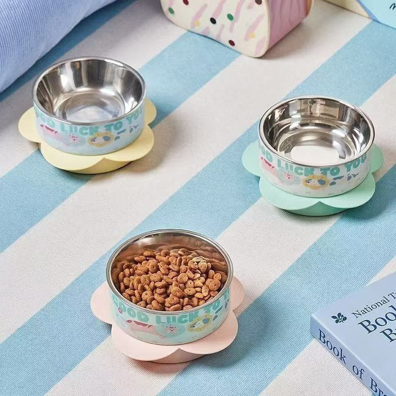 Comedouro Pet Inox com Base Antiderrapante