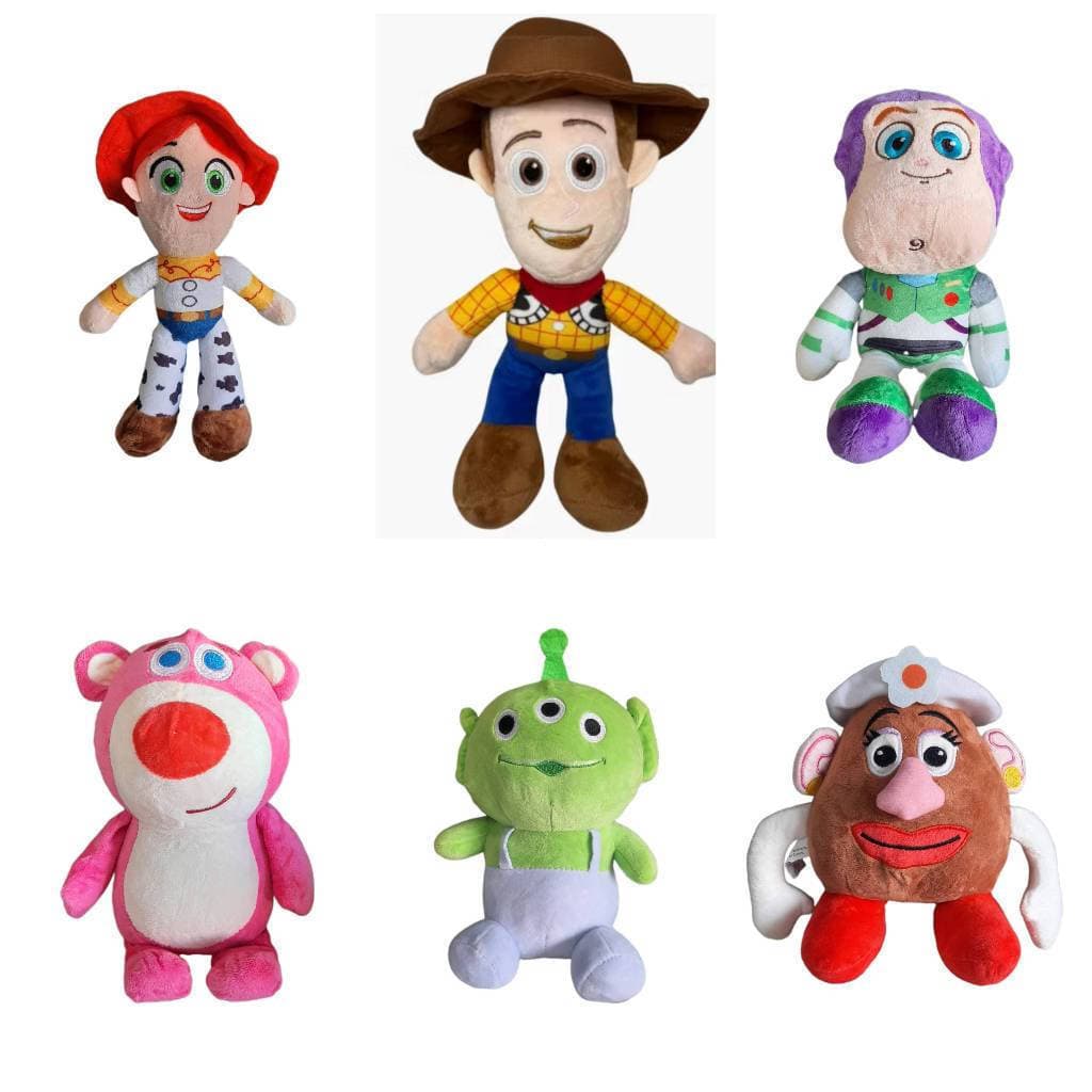 Pelúcia Turma do Toy Story - Xerife Woody Buzz Lightyear Jessie Sra. Cabeça Batata Lotso Alien