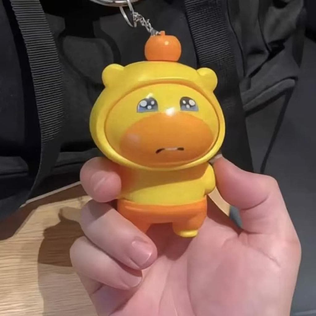 Chaveiro Fofo Capivara Fidget-Charme De Mochila Escolar Com Mudança De Rosto Press & Spin , De Animal Para Alívio Do Est