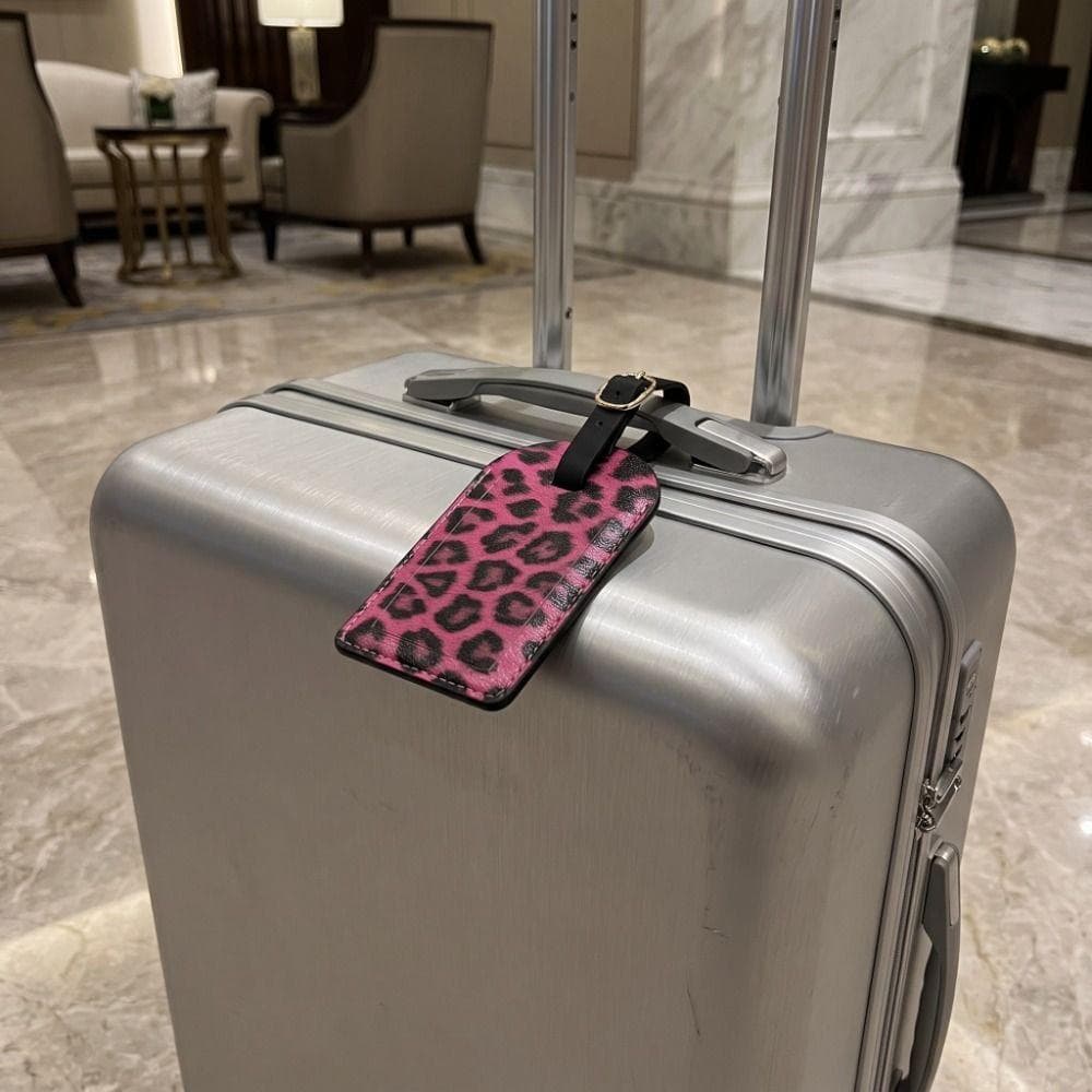 Porta-Passaporte Com Estampa De Leopardo , Cartões De Capa Para , Etiquetas De Bagagem De Viagem Bilhetes , Bolsa Dobráv