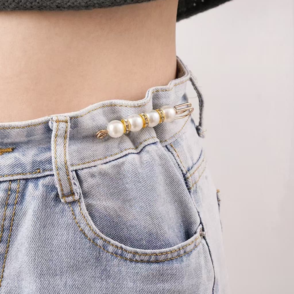 Kit De 4 Peças De Clipe Ajustador De Cintura Para Broche Antiderrapante Jeans