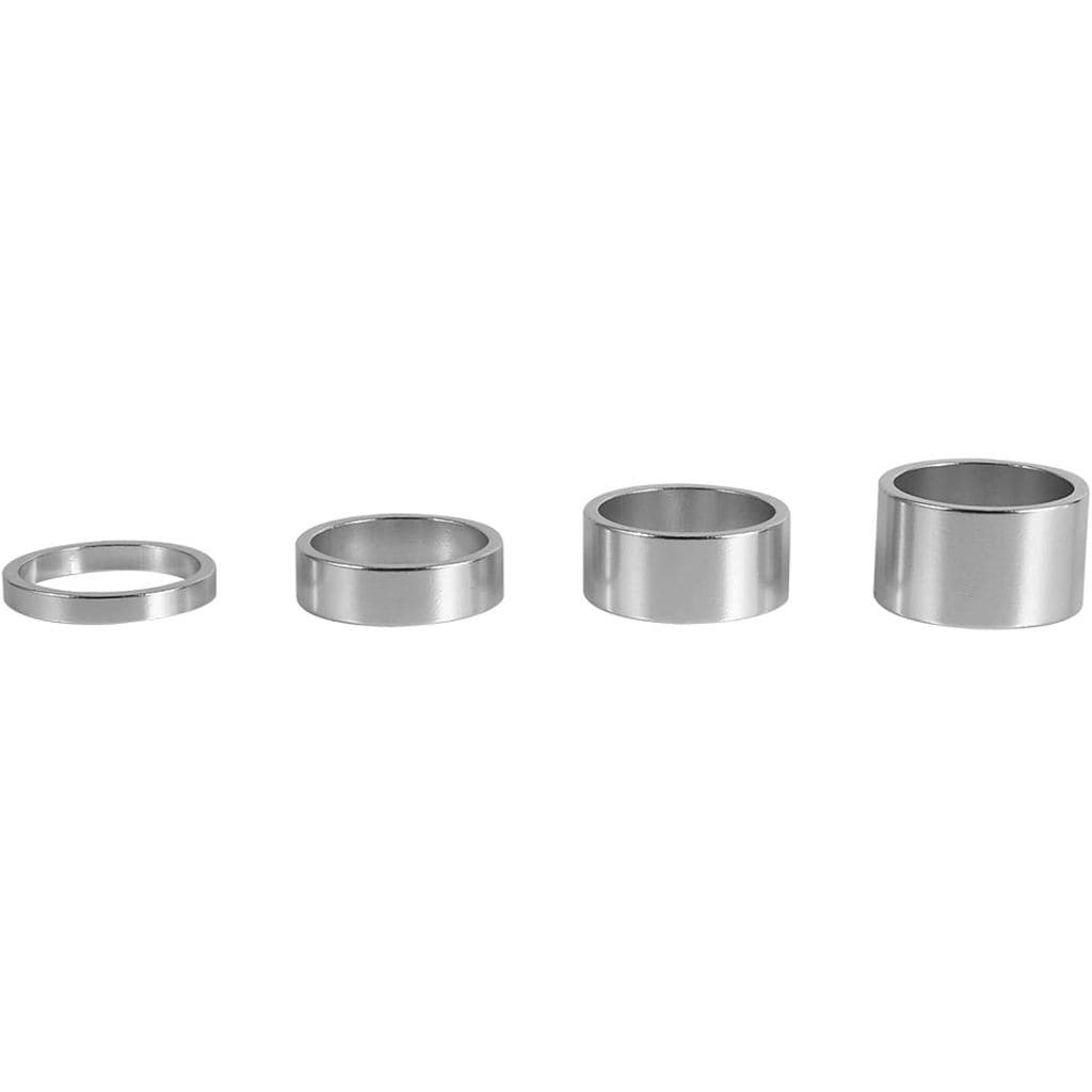 Espaçadores de Guidão Keenso 5/10/15/20mm, 4 Peças de Espaçadores de Tubo em Liga de Alumínio para Garfo Frontal (Prata)