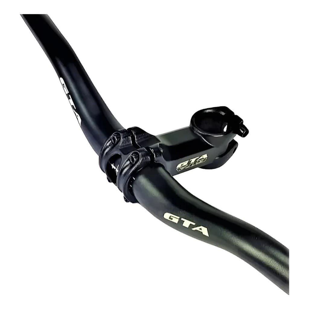 Kit Guidão Gta Aluminio Curvo 31.8mm + Mesinha Mesa Suporte Gta Alumínio 31.8mm 7° Bike Aro 26 ou 29