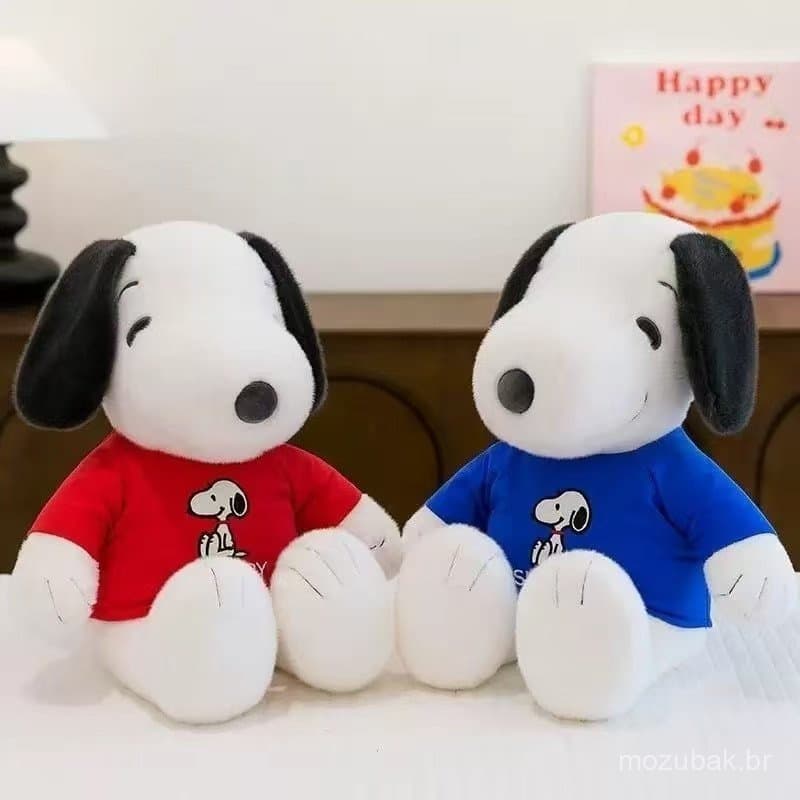Bonito dos desenhos animados vestido Snoopy brinquedo de pelúcia crianças pelúcia cão boneca travesseiro presente aniver
