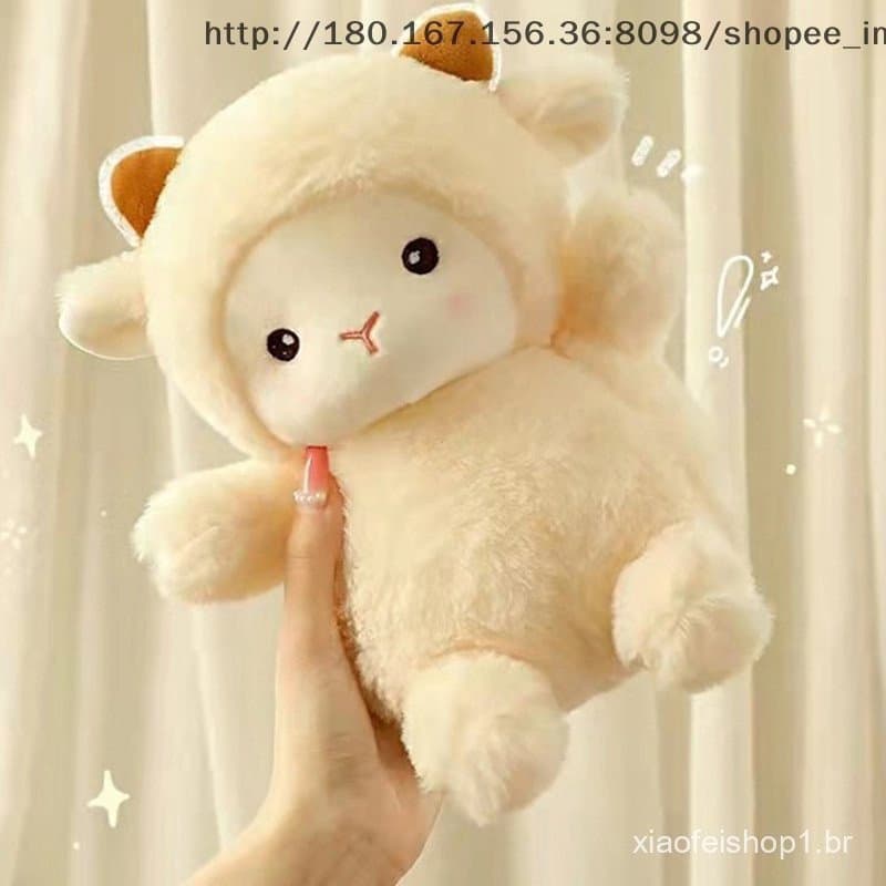 Abongbangbang Boneca De Ovelha Pelúcia Kawaii De Cordeiro Animais Recheados Macia Com Roupas Presentes De Aniversário Pa
