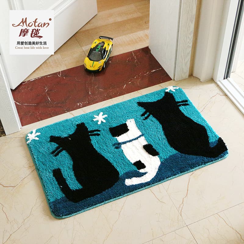 Simples banheiro antiderrapante tapete de porta do quarto lavável tapete de banheiro absorvente tapete de cozinha pé