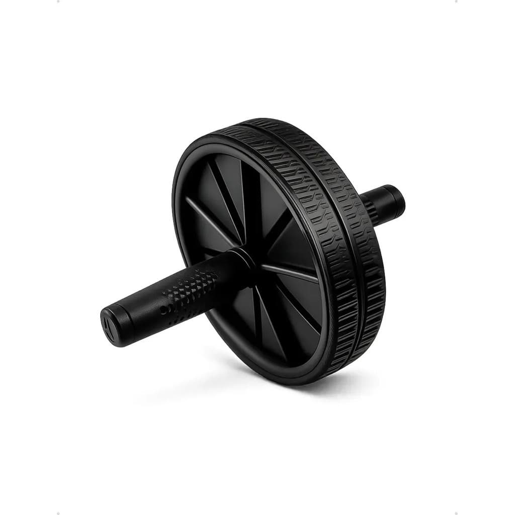 Roda Rolo Exercicios Abdominal Lombar Fortalecimento Preto