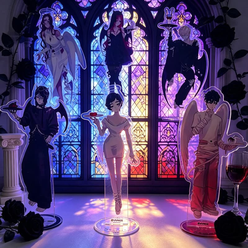 6 peças/pacote Alien Stage Mizuuya, Ivan, Ata, Hana, Luka Suporte de Acrílico para Exibição de Personagens Decoração G9D