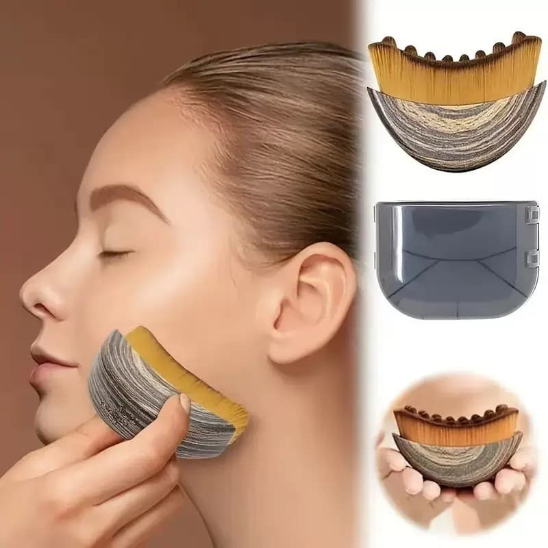 Escova de limpeza para massagem Facial, escova de limpeza em formato de contorno