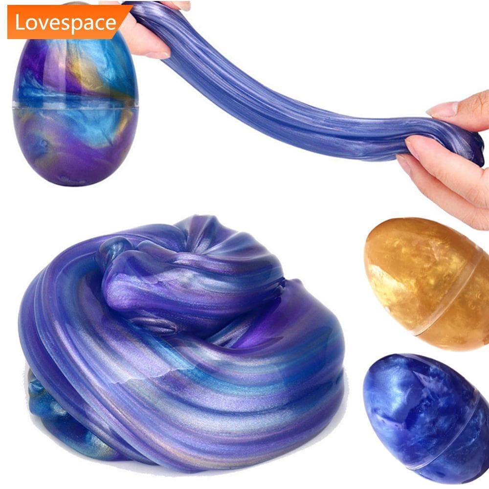LS-STORE Cristal Fofo Transparente Slime Suprimentos Bola De Espuma Contas De Algodão Putty Argila Macia Polímero DIY Pa