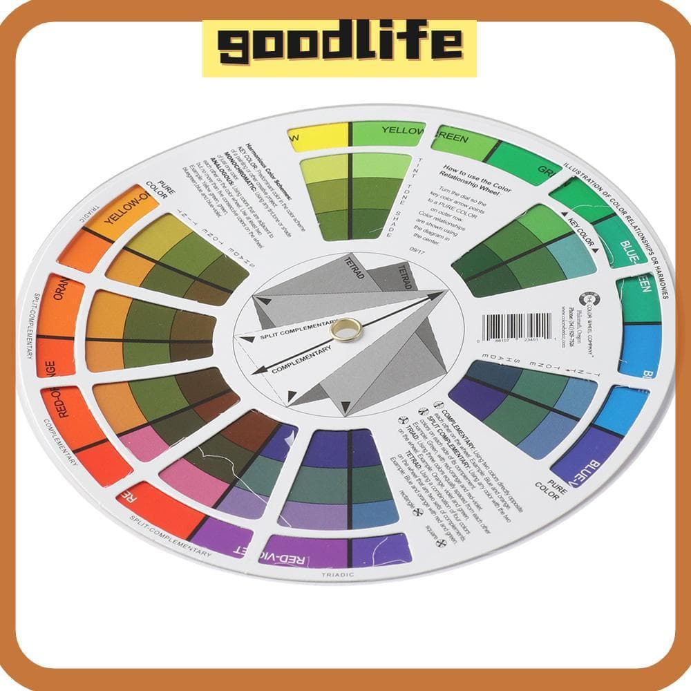 Espectro De Cores GOODLIVE , Cartão De Roda Colorido De 14 Cm , Círculo Cromático De Papel