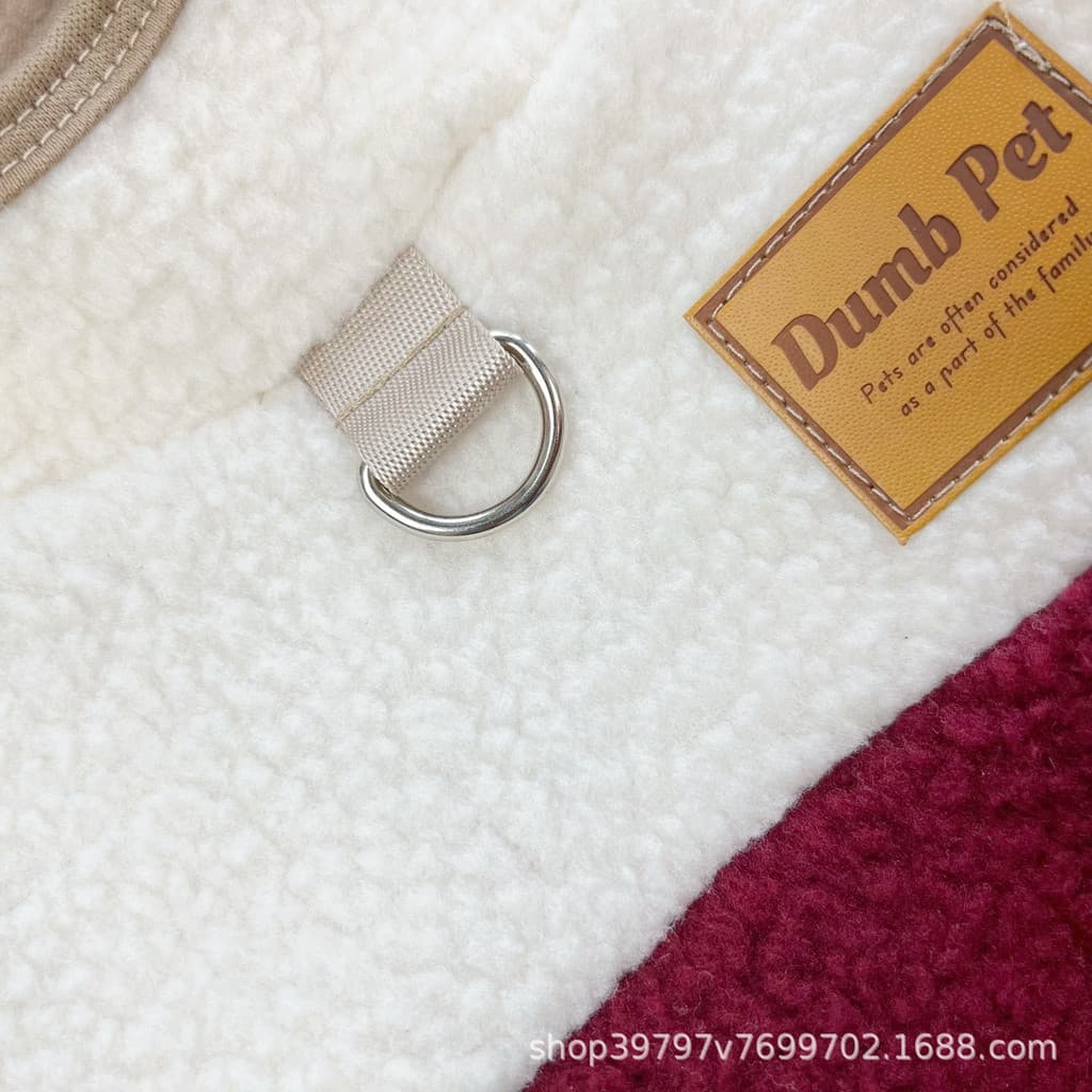 Roupas estilo tailandês cordeiro velo colar em pé cão outono inverno velo Bichon cão mais gato quatro patas suprimentos