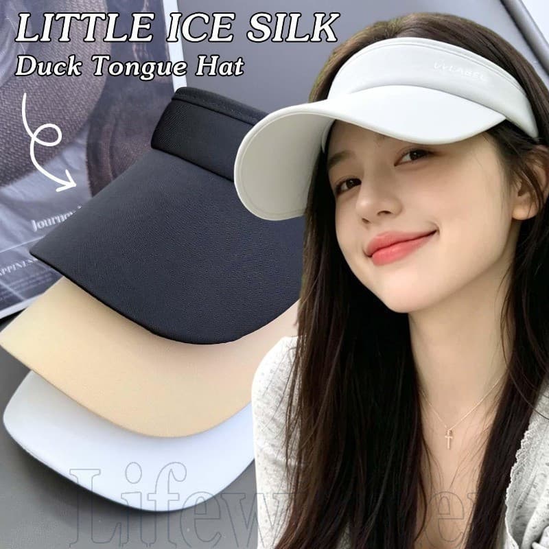 Chapéu De Sol De Seda Gelada Com Design Superior Vazio | Boné De Resfriamento Ajustável Para Mulheres E Homens , Corrida