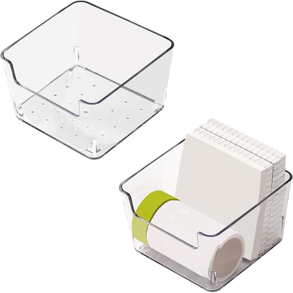 Suporte para Notas Adesivas em Acrílico Transparente ASTIMESA, Dispensador de Notas Adesivas |   Suporte para Bloco de N