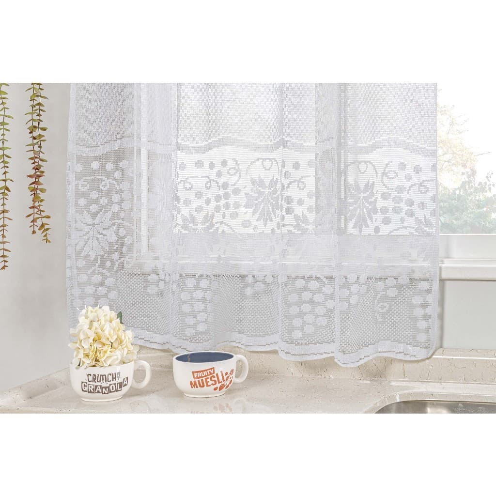 CORTINA DE JANELA UVA - UVA 1,20m x 2,50m renda