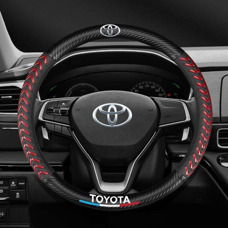 Capa de Volante em Fibra de Carbono para Toyota Vios, Altis, Avanza, Vellfire, Innova, Hilux ncp93, Wish, Yaris, Rush, C