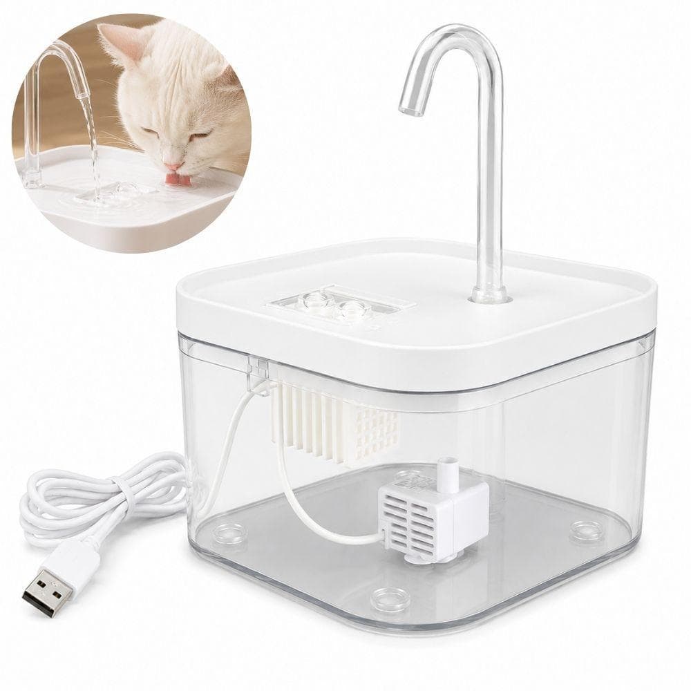 BEBEDOURO AUTOMATICO PET FONTE AGUA GATO CAES CACHORRO FILTRAGEM TRANSPARENTE HIDRATACAO BIVOLT