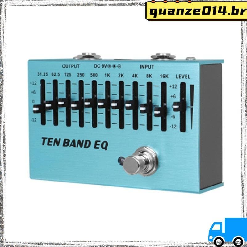 SA-01 Controlador Equalizador 10 Banda Pedal De Guitarra Elétrica Efeito EQ Pedais True Bypass Peças E Acessórios