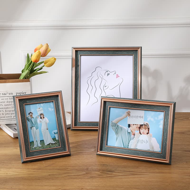 Criativo estilo nórdico arte Retro moldura de foto mesa de balanço 1888cm 27cm 33cm A4 lavagem moldura de foto pendurar