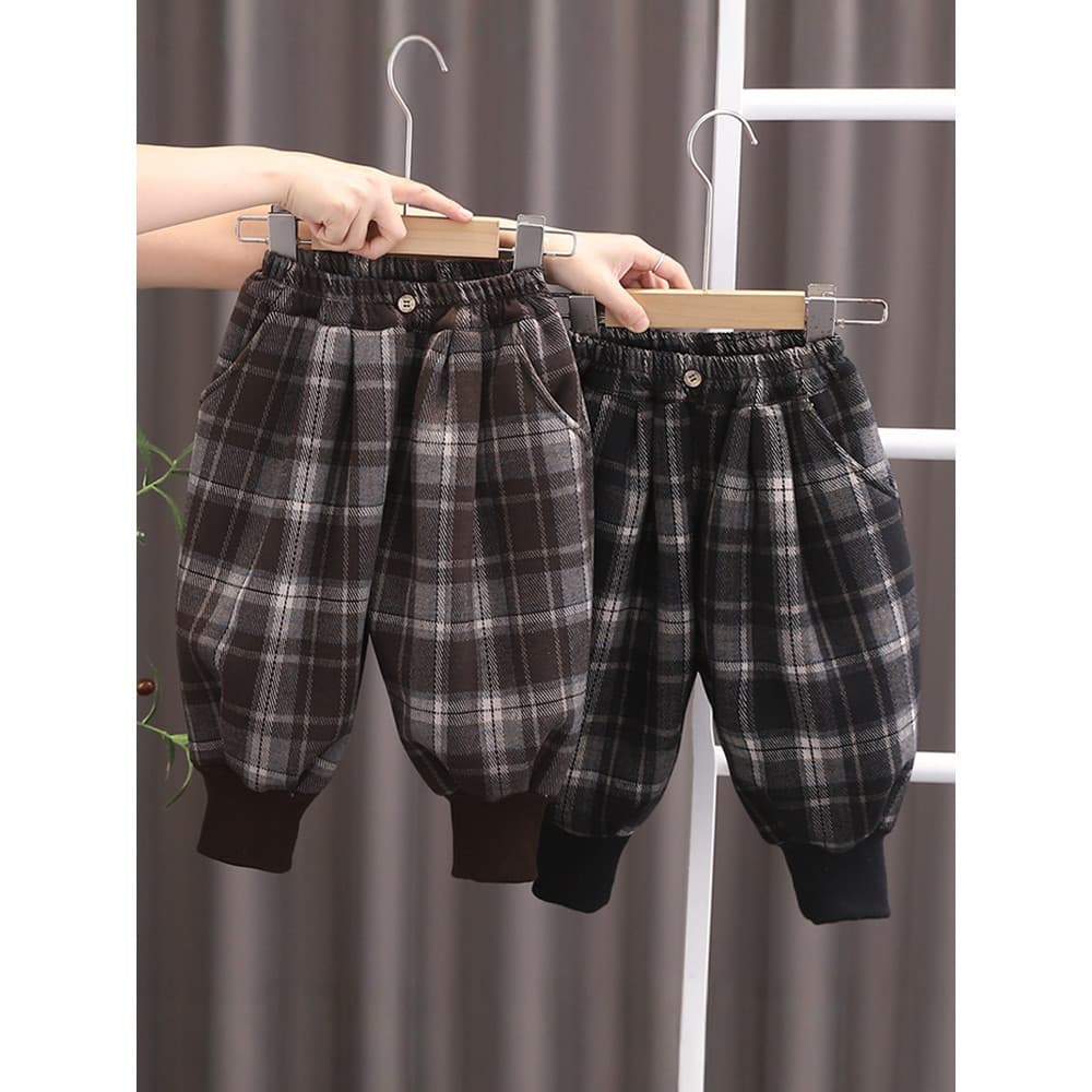 Meninos velo-calças de lã outono inverno exterior Wear 2026 novo estilo calças infantis inverno
