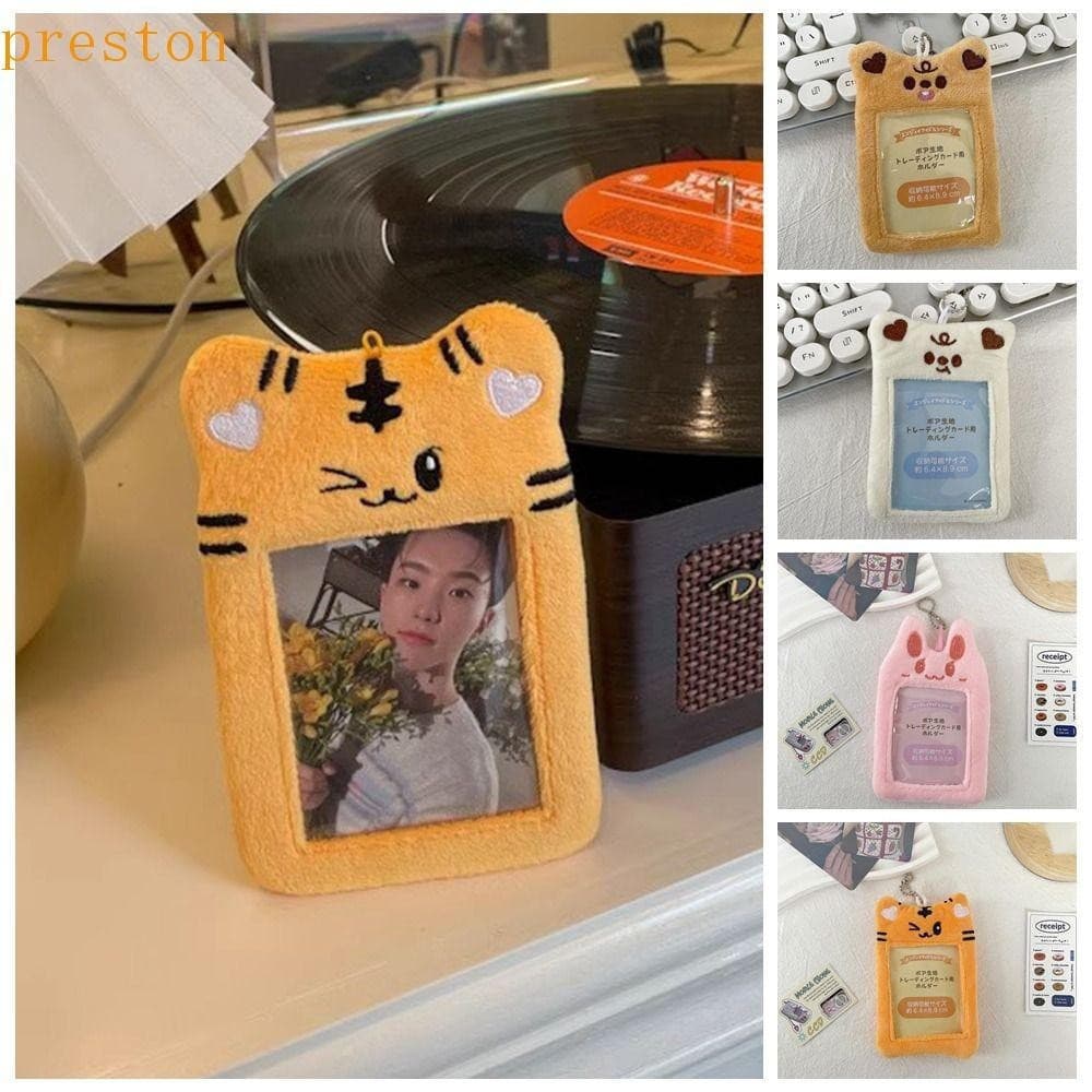 Porta-Cartões de Fotos de Animais PRESTON, Porta-Cartões de Identificação de Pelúcia Kawaii Estilo Coreano Kpop, Porta-C