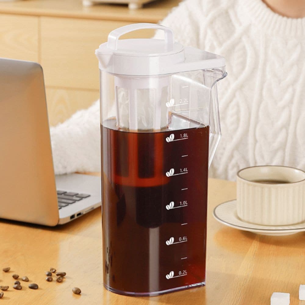 Cafeteira Fria , Selada De Grande Capacidade , À Prova De Vazamento Com Filtro , Bule De Fermentação
