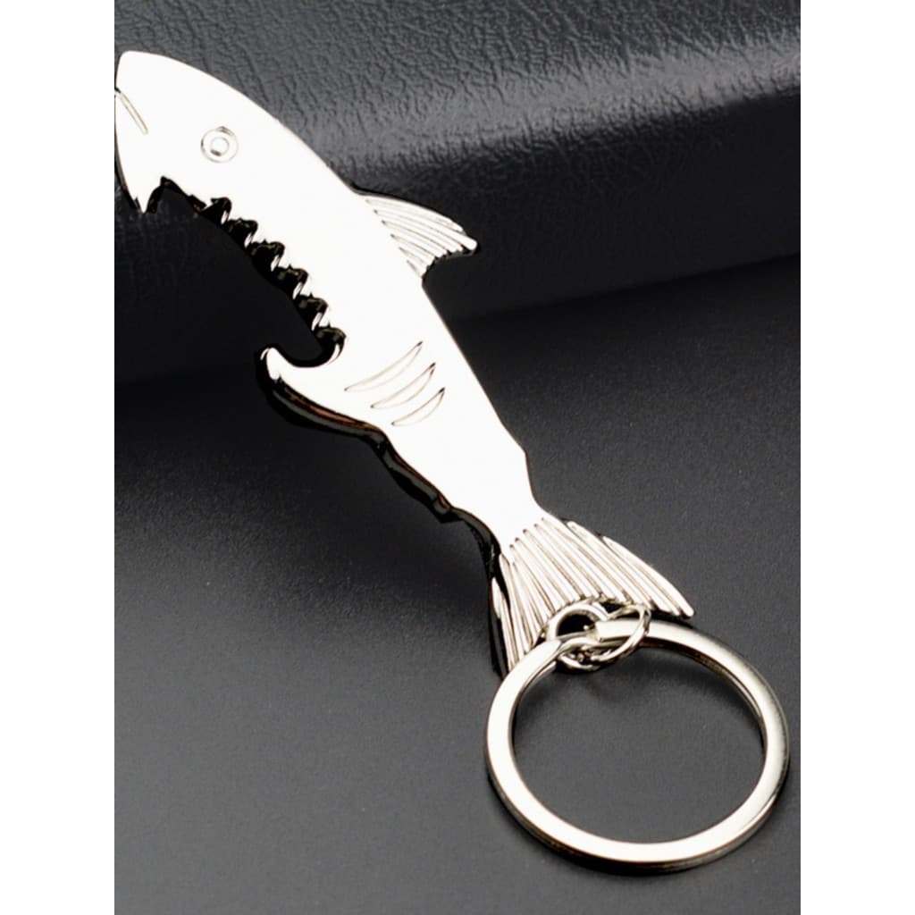 Criativo tubarão abridor de garrafa chaveiro carro Metal chaveiro masculino feminino empresa negócios pequenos presentes