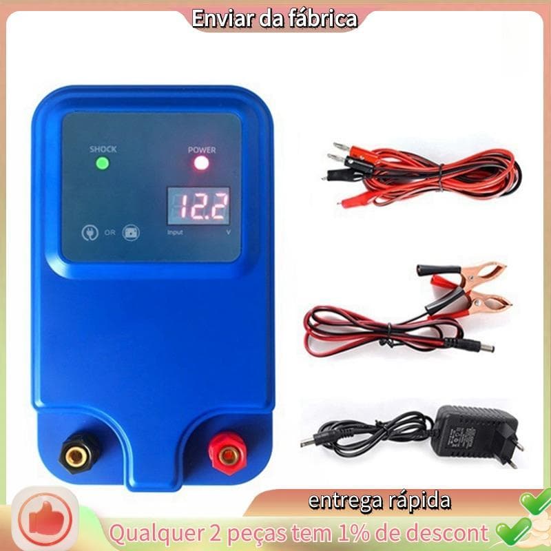 Atuador De Cerca Elétrica De Grade De Energia De Proteção De Alta Tensão 10KM 12V Para Animais Gado Ovelhas Frango Fazen