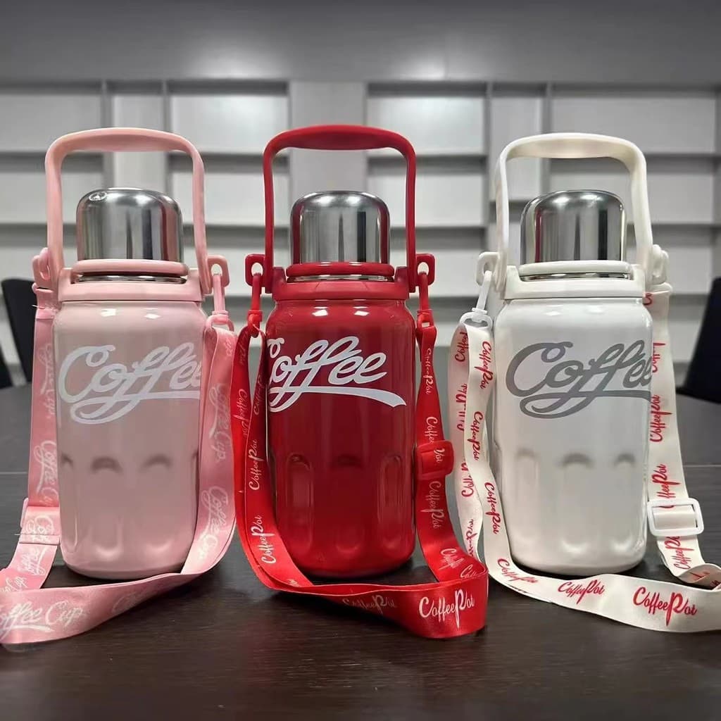 Copo térmico portátil para Cola, grande capacidade, aço inoxidável 316, garrafa esportiva para homens e mulheres, copo p