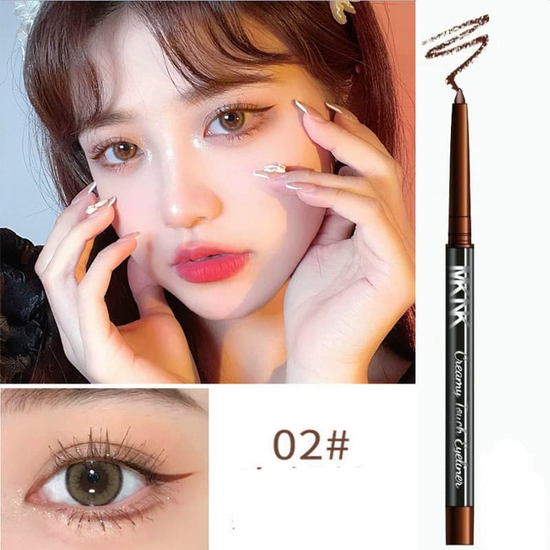 Lápis Delineador Automático À Prova D'água E De Suor , Caneta Iluminadora Sob Os Olhos , Em Gel Com Ponta Dura