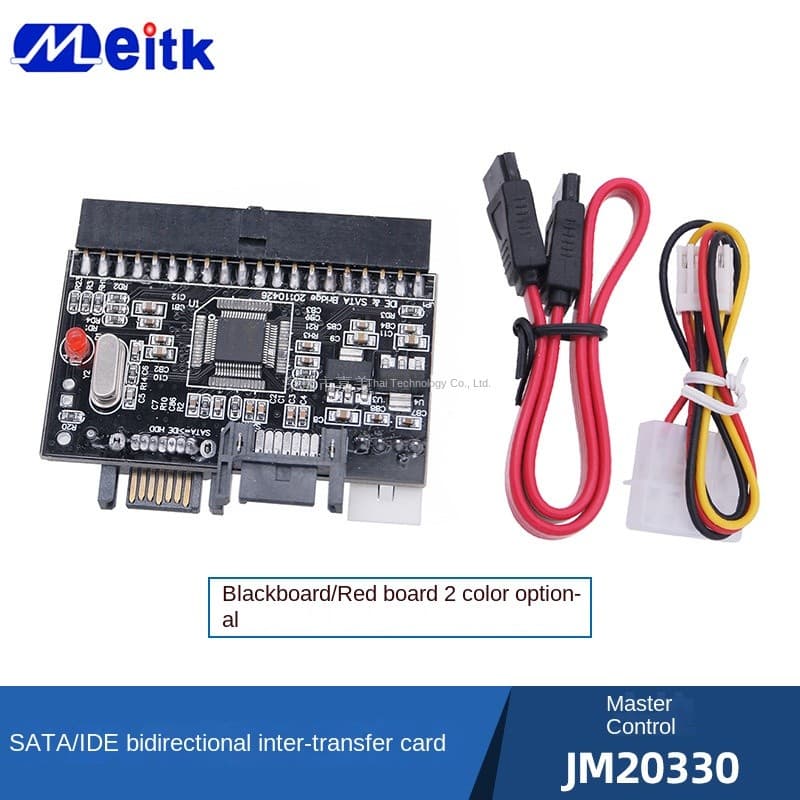 Placa adaptadora bidirecional IDE para SATA, Chip JM20330, disco rígido óptico, nova porta paralela antiga, porta Serial