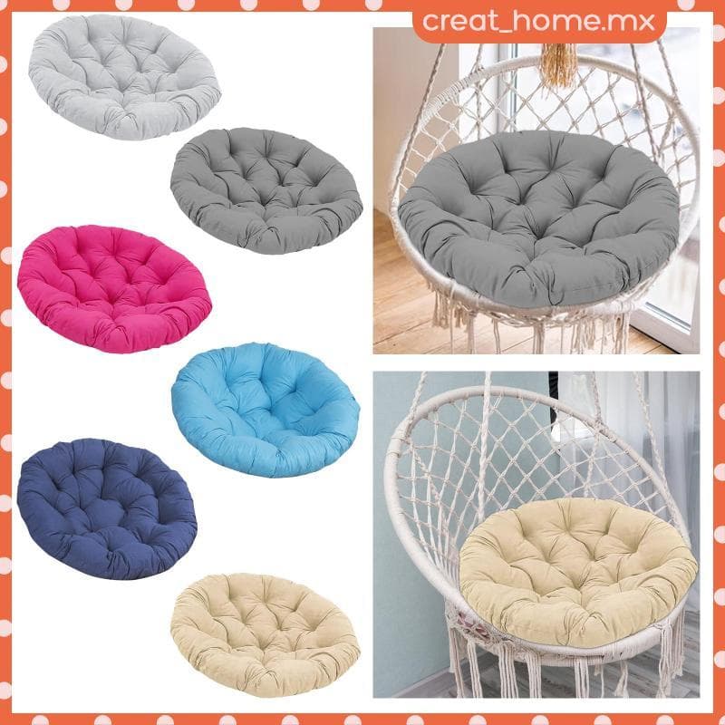 [Creat_home] Almofada Para Cadeira Papasan Tecido Macio Redondo Em Formato De Ovo Tapete De Assento Acolchoado Superfíci