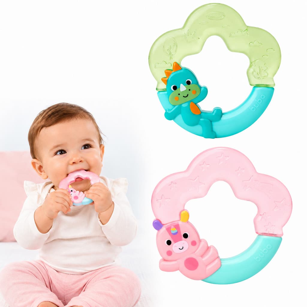 Mordedor Bebê Buba Gelado Água Zoo Resfriável +4 Meses