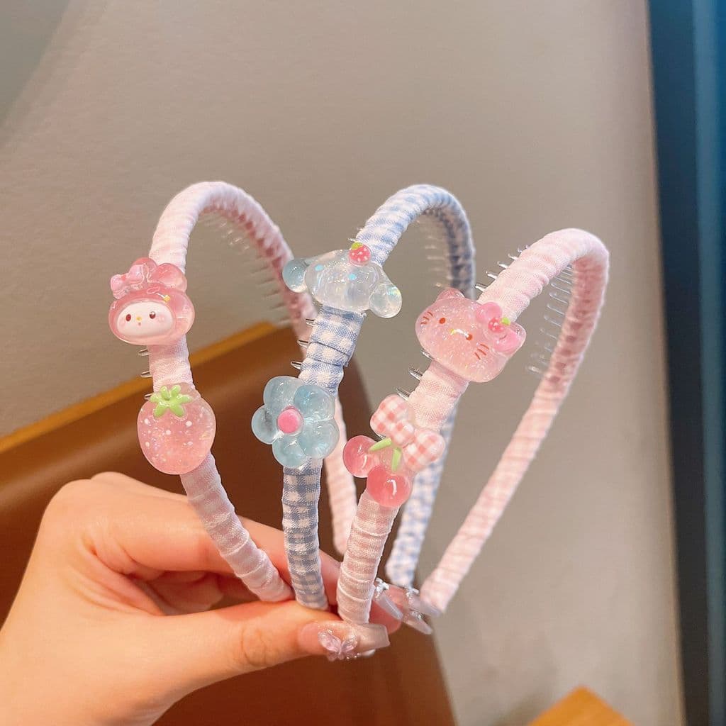 Presilha de cabelo decorativa 2026, faixa de cabelo infantil antiderrapante, não machuca os dentes ao lavar o rosto, fai