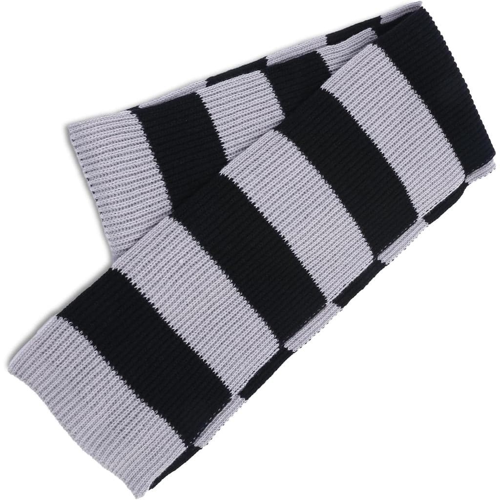Cachecol Cinza/Listrado para Homens, Cachecóis de Inverno Masculinos de Tricô Grosso, Cachecóis Masculinos Espessos C9FL