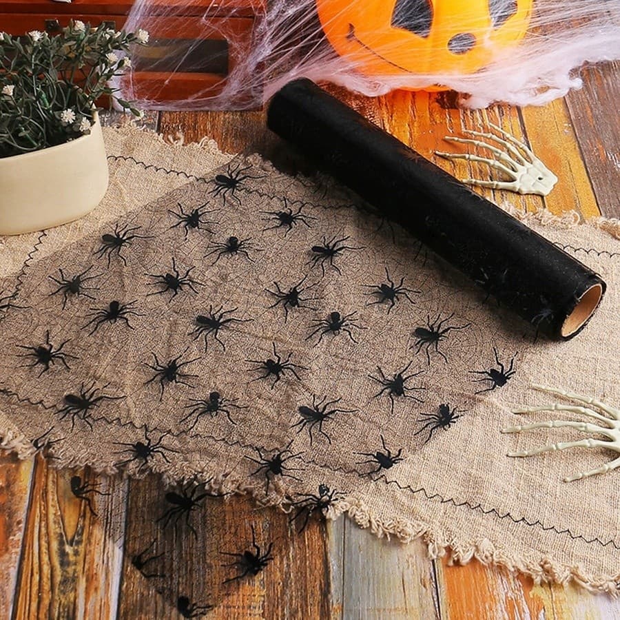 Corredor De Tecido Semitransparente Para Decoração De Halloween Mesa E Cenário