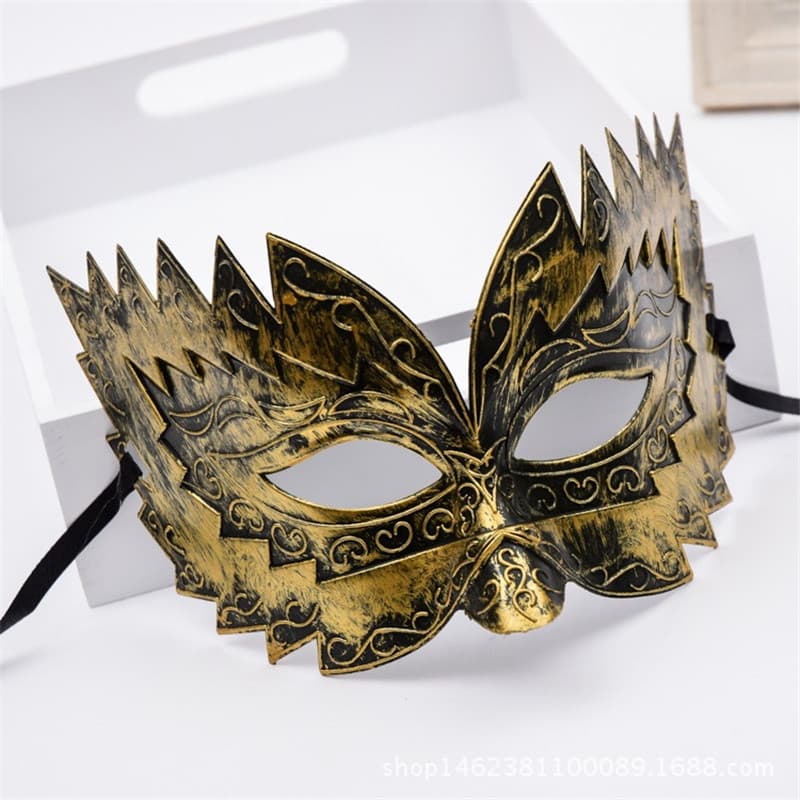 Halloween adulto máscara estilo Retro máscara das mulheres dos homens festa bonito barra meia Face maquiagem Masquerade