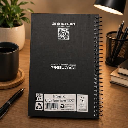 Caderno Planejamento Anual 2027 Organizador Agenda Preto Azul Elegante