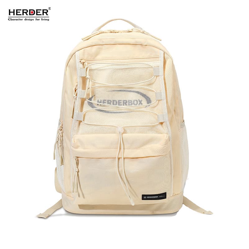 HERDER mochila feminina estudante universitário simples japonês ins júnior estudante do ensino médio mochila de grande c