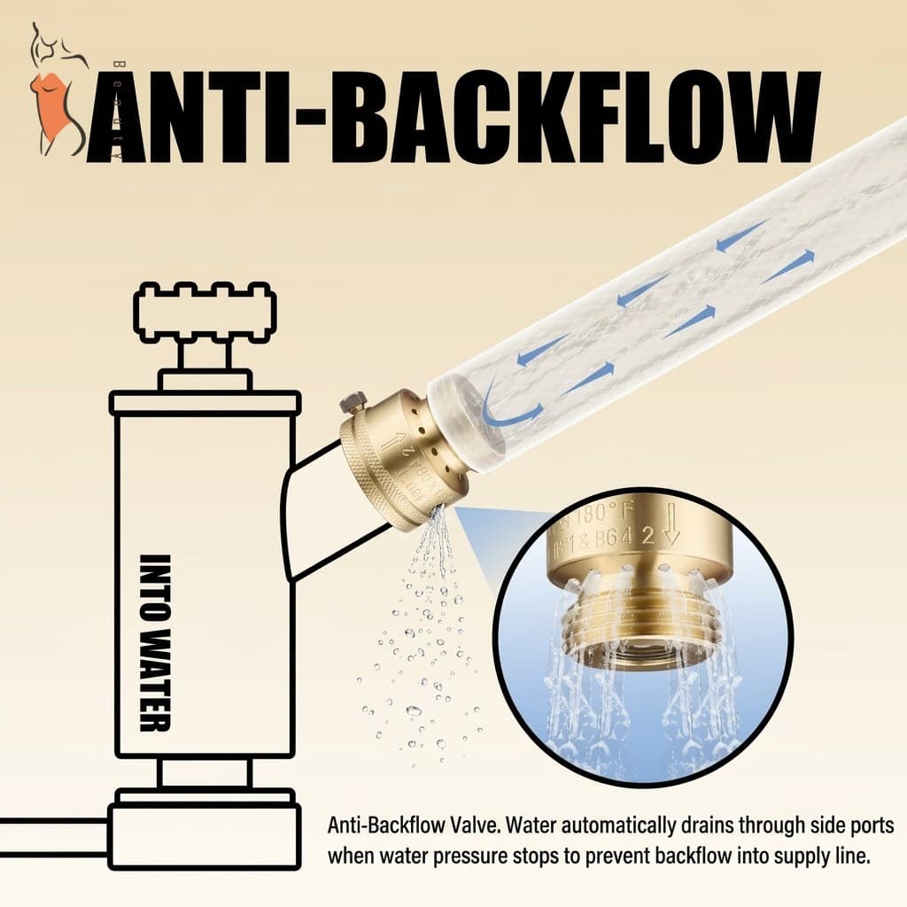 Disjuntor De Vácuo De Latão De 3/4 Polegadas Válvula Anti Sifão Jardim Mangueira Prevenção De Refluxo Para Irrigação Ext